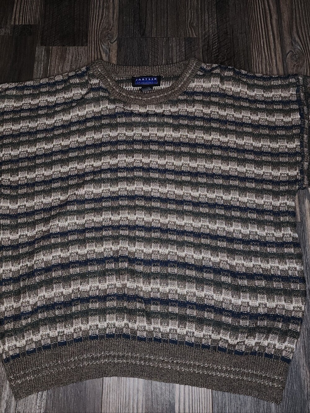Men's Vintage Jantzen Crewneck Sweater XL Chunky Acrylic Grandpa Retro 80s 90s